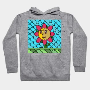 Flower - "stained glass" background Hoodie